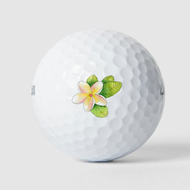 Pelotas De Golf Flor Plumeria (Anverso)