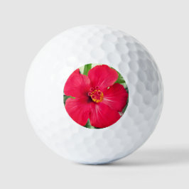 Pelotas De Golf Flor roja de Hibiscus Rosa-sinensis