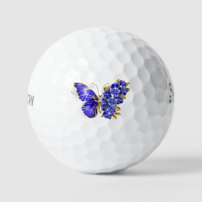 Pelotas De Golf Flor Sapphire Mariposa (Anverso)