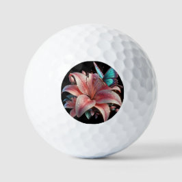 Pelotas De Golf Flor y mariposa Lily