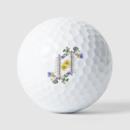 Pelotas De Golf Floral Anatomy - Vertebrae, Hip Bone