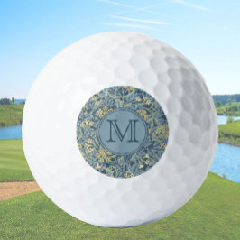 Pelotas De Golf Floral azul William Morris Personalizados Primeras