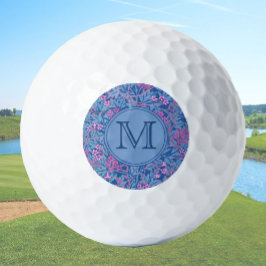 Pelotas De Golf Floral azul William Morris Personalizados Primeras