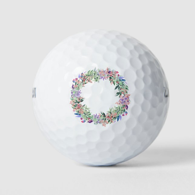 Pelotas De Golf Floral Berries Wreath (Anverso)
