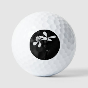 Pelotas De Golf floral blanca y negra mínima