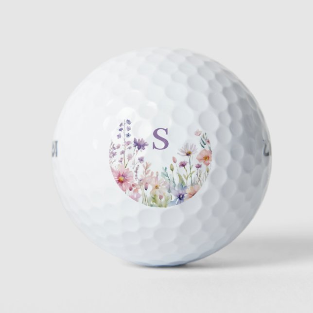 Pelotas De Golf Floral silvestre personalizada (Anverso)