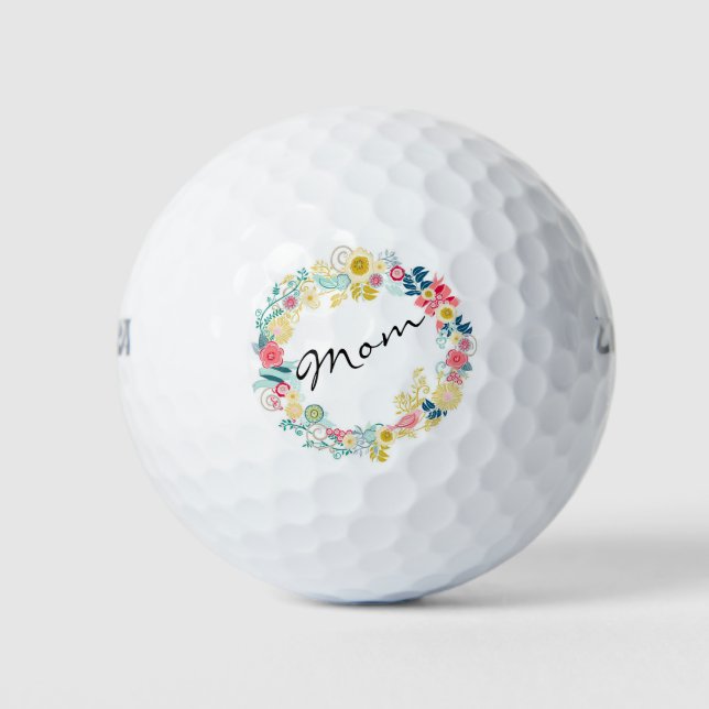 Pelotas De Golf Floral Wreath (Anverso)