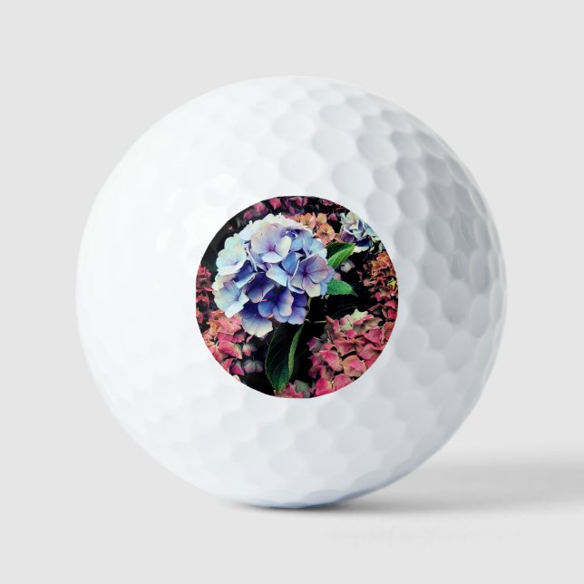 Pelotas De Golf Flores azules (Anverso)