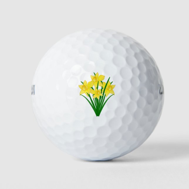 Pelotas De Golf Flores de Daffodil (Anverso)
