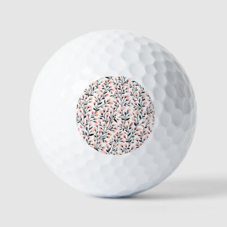 Pelotas De Golf Flores de Doodle: Coral Floral Seamless.