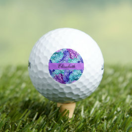 Pelotas De Golf Flores de hidrangea magníficas, personalizables
