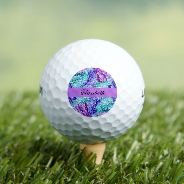 Pelotas De Golf Flores de hidrangea magníficas, personalizables (Camiseta in situ)