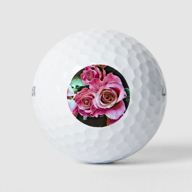 PELOTAS DE GOLF FLORES DE ROSAS ROSAS ROSAS ROSAS ROSAS ROSAS ROSA (Anverso)