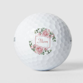 Pelotas De Golf Flores Rosas Rosadas Mamá Personalizadas