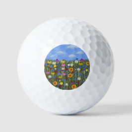 Pelotas De Golf Flores silvestres Mantas Indias, Margaritas y Cone