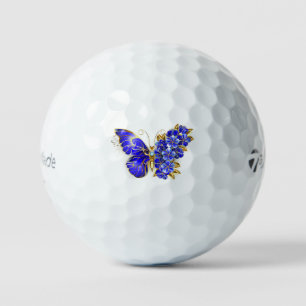 Pelotas De Golf Flower Sapphire Butterfly