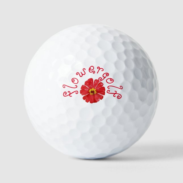 Pelotas De Golf Flowergolf Golf Balls RED FLOWER (Anverso)