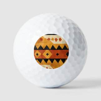 Pelotas De Golf Fondo de diseño africano en castaño y negro