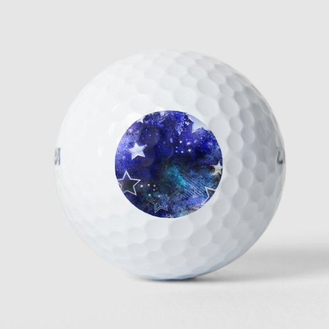 Pelotas De Golf Fondo espacial con estrellas (Anverso)