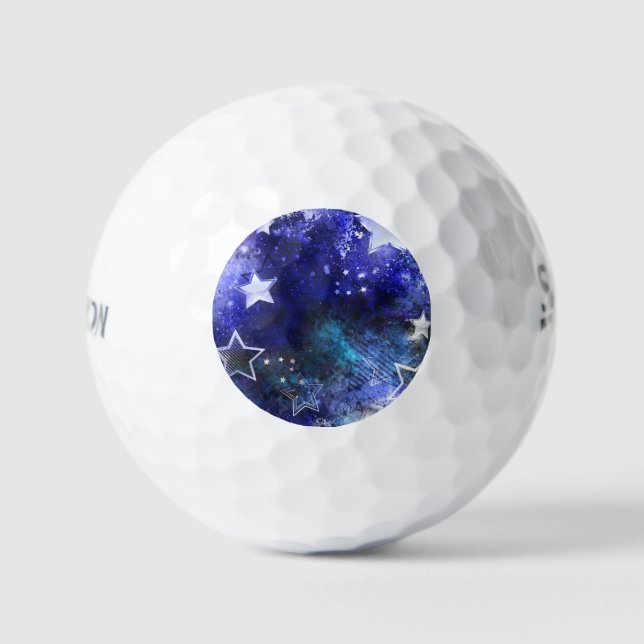 Pelotas De Golf Fondo espacial con estrellas (Anverso)