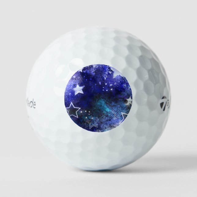 Pelotas De Golf Fondo espacial con estrellas (Anverso)
