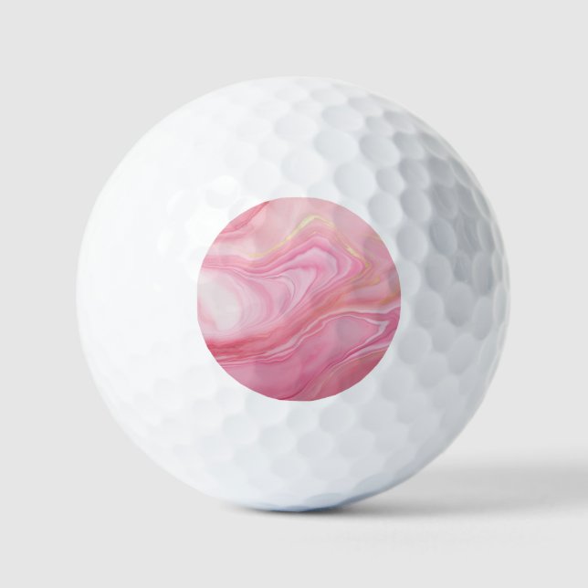 Pelotas De Golf Fondo rosado marcadamente (Anverso)