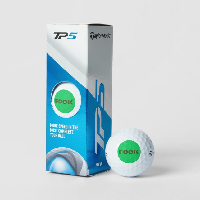 Pelotas de golf Fook green Taylor Made TP5 3 pk (Embalaje)