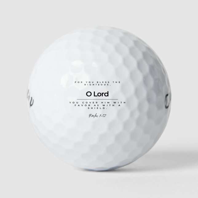 Pelotas De Golf “For You bless the righteous, O Lord" Christian  (Anverso)