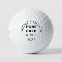 Fore Ever Personalizado Golf Ball Boda Wedding Par