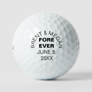 Pelotas De Golf Fore Ever Personalizado Golf Ball Boda Wedding Par