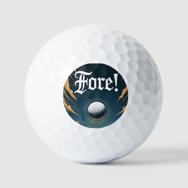 Pelotas De Golf Fore Golf Balls (Anverso)