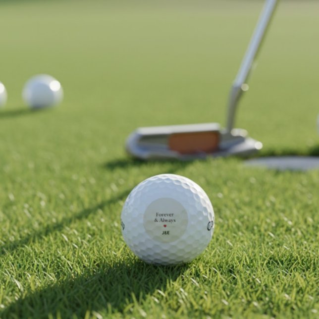 Pelotas De Golf Forever & Always Custom Initials Romantic Golf Bal (Subido por el creador)