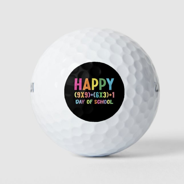 Pelotas De Golf Fórmula Matemática 100 Días De Colegio Profesor De (Anverso)