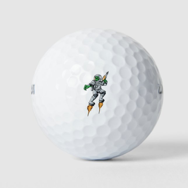 Pelotas De Golf Foro Espacial Astronauta Alien Sci-Fi (Anverso)