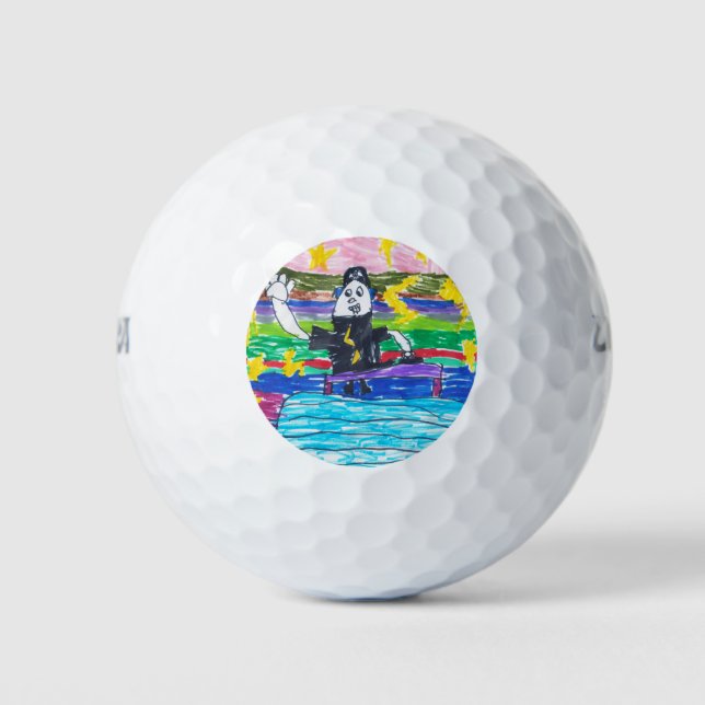 Pelotas De Golf Foto de arte de pinturas para niños Día del Padre (Anverso)