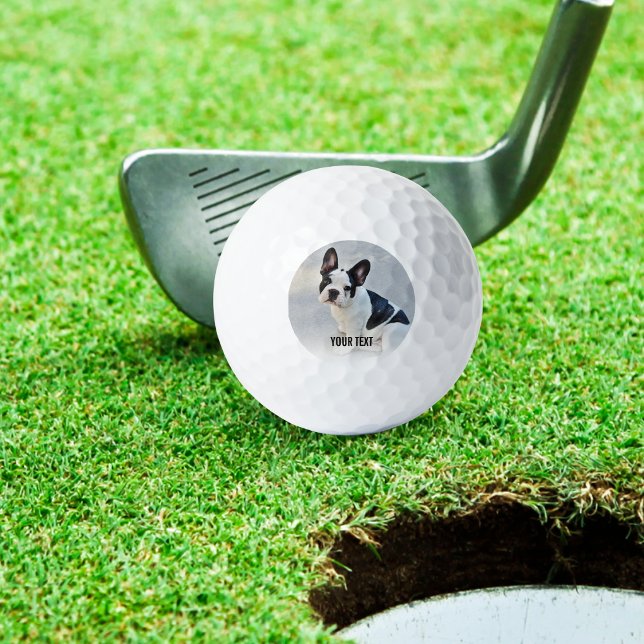 Pelotas De Golf Foto de Bulldog personalizada y nombre de Bulldog (Subido por el creador)