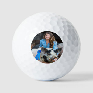 Pelotas De Golf Foto de cerdo de exposición de ganado personalizad