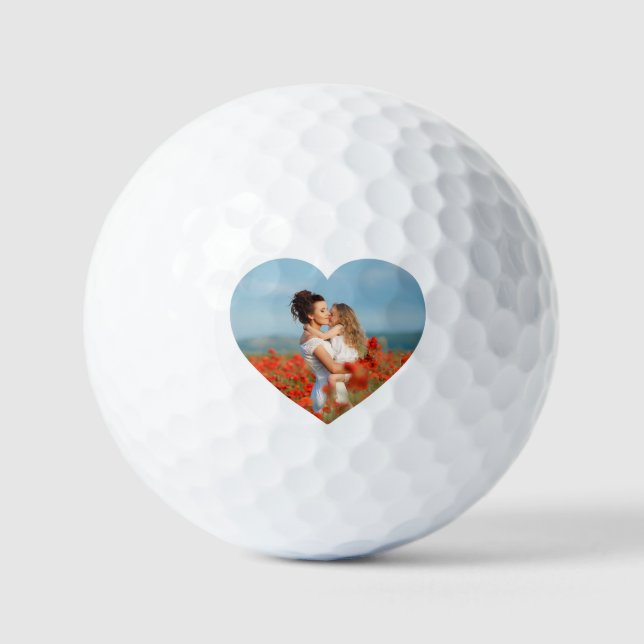 Pelotas De Golf Foto de corazón (Anverso)