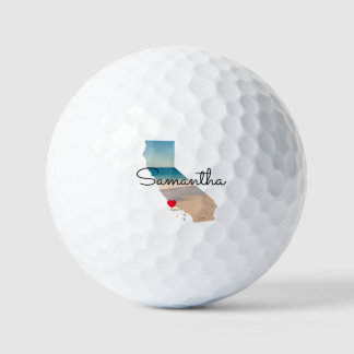Pelotas De Golf Foto de corazón con forma de California