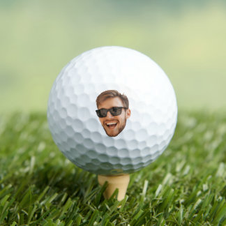 Pelotas De Golf Foto de corte de cara graciosa de personalizado