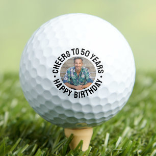 Pelotas De Golf Foto de cumpleaños 50
