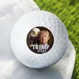 Pelotas De Golf Foto de Donald Trump 2024 - águila calva en el hom
