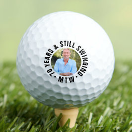 Pelotas De Golf Foto de Monograma Cumpleaños 70