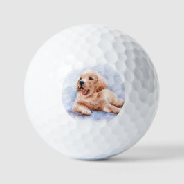 Pelotas De Golf Foto de perro personalizada moderna