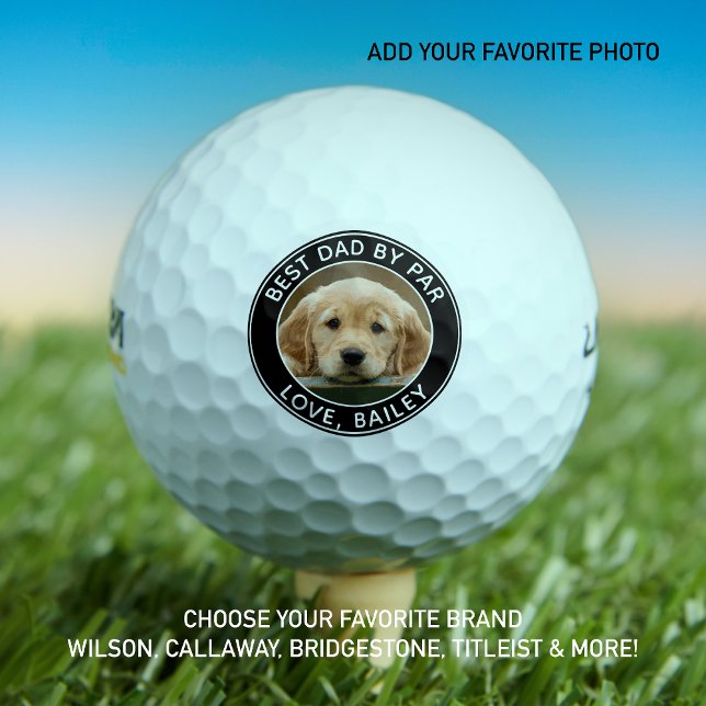 Pelotas De Golf Foto De Perro personalizado Mejor Papá De Par Blac (Subido por el creador)