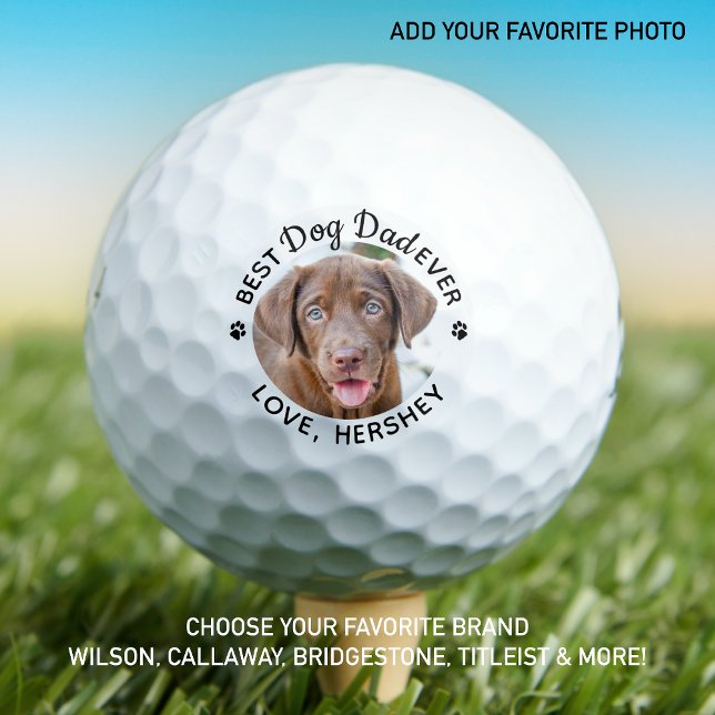 Pelotas De Golf Foto De Perro personalizado Mejor Papá De Par Masc (Subido por el creador)