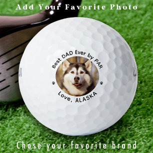 Pelotas De Golf Foto de perro personalizado simple golfista person
