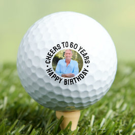 Pelotas De Golf Foto del 60 cumpleaños