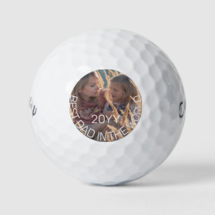 Pelotas De Golf Foto del Día del Padre Mejor Papá en el Mundo   Añ