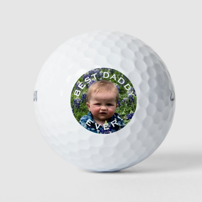 Pelotas De Golf Foto del personalizado del día del padre (Anverso)